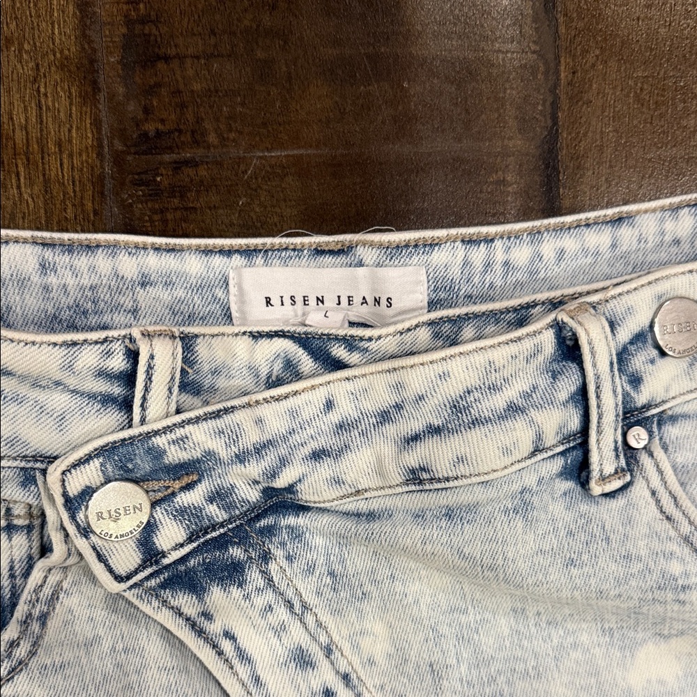 Risen Distressed Denim Women Shorts - Picture 7 of 8